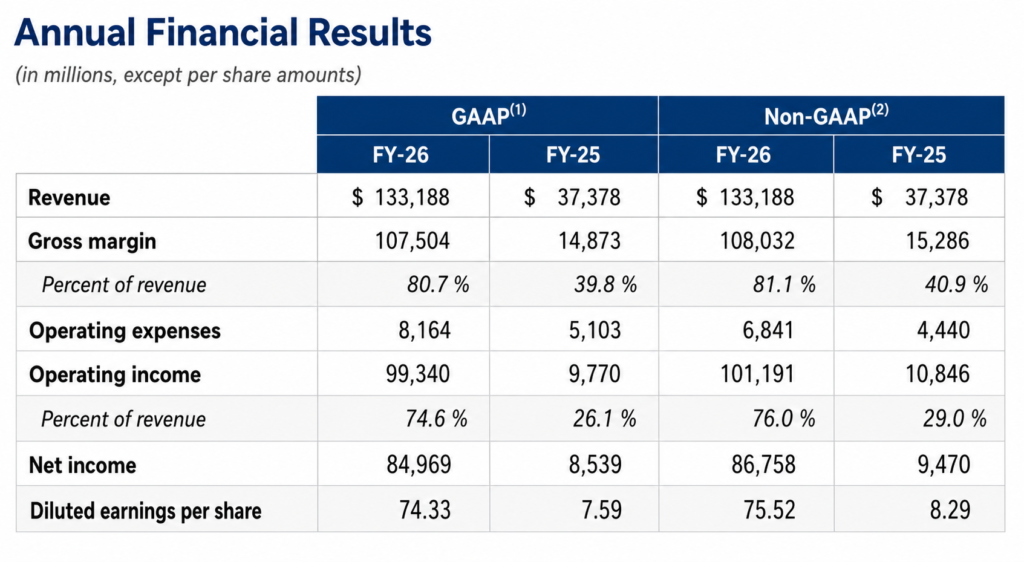 Micron Full-Year Fiscal 2026 Results